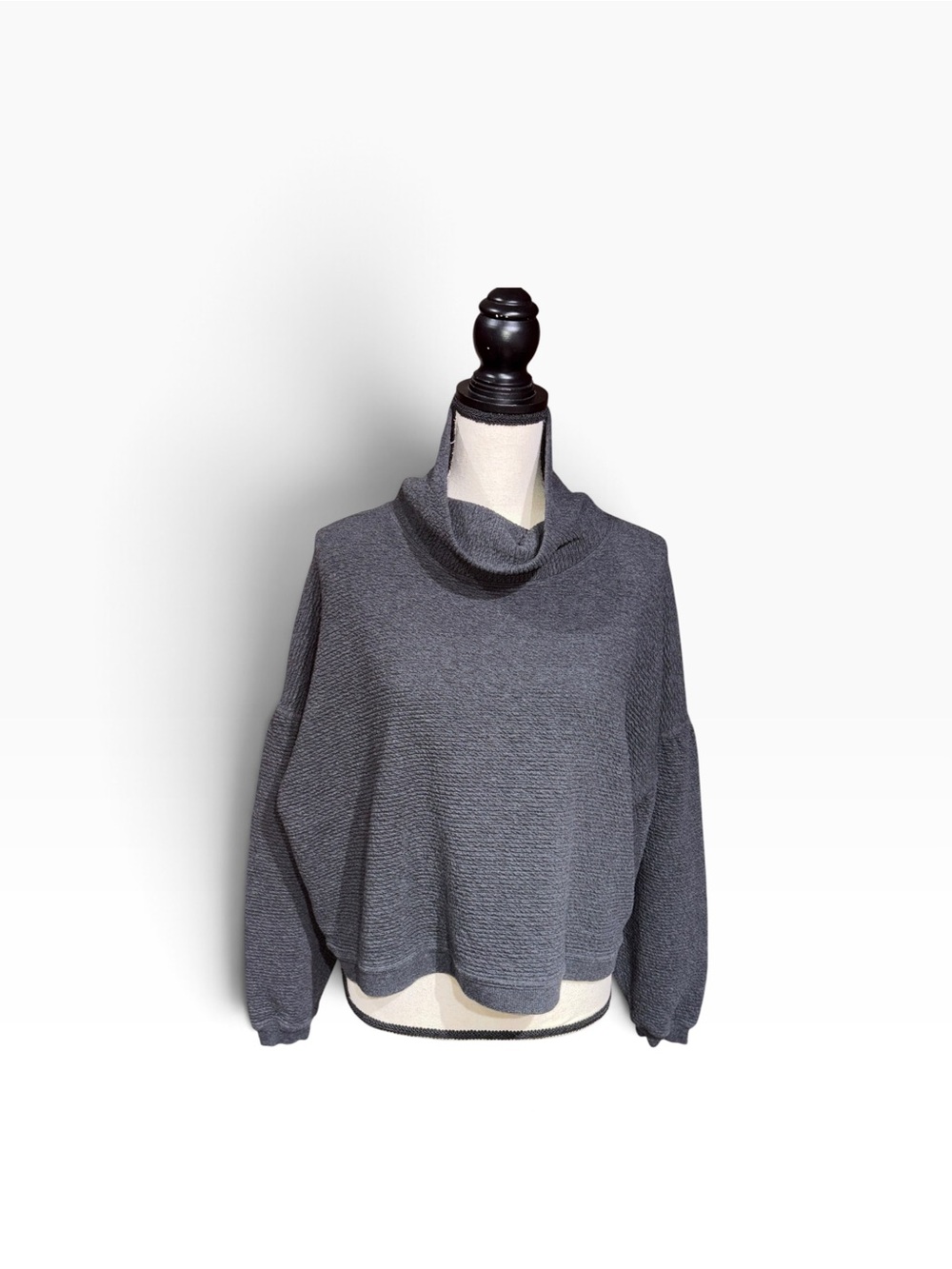 Lululemon Peaceful Moments Pullover Turtleneck Gray Short Oversized